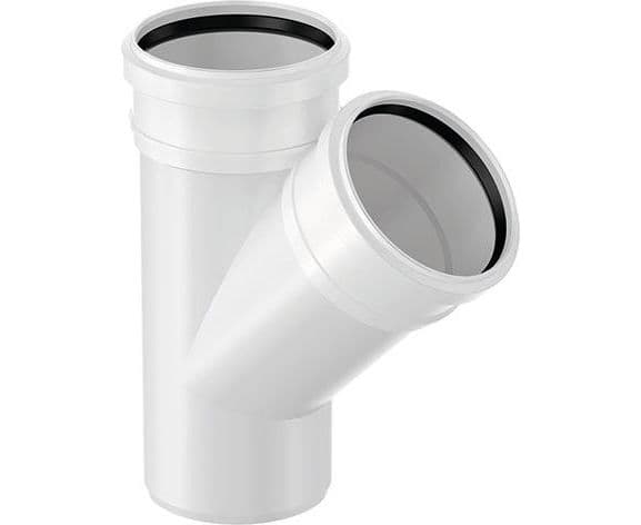 Тройник 160х160мм двухраструбный 45° Uponor Decibel
