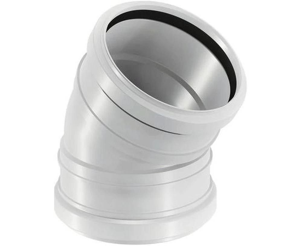Отвод двухраструбный 75мм 15° Uponor Decibel