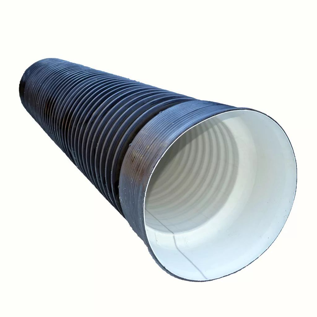 Труба гофрированная двухслойная с раструбом FDplast SN6-7 d460/400